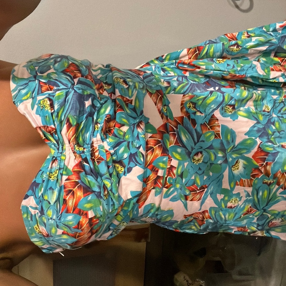 Floral Strapless dress